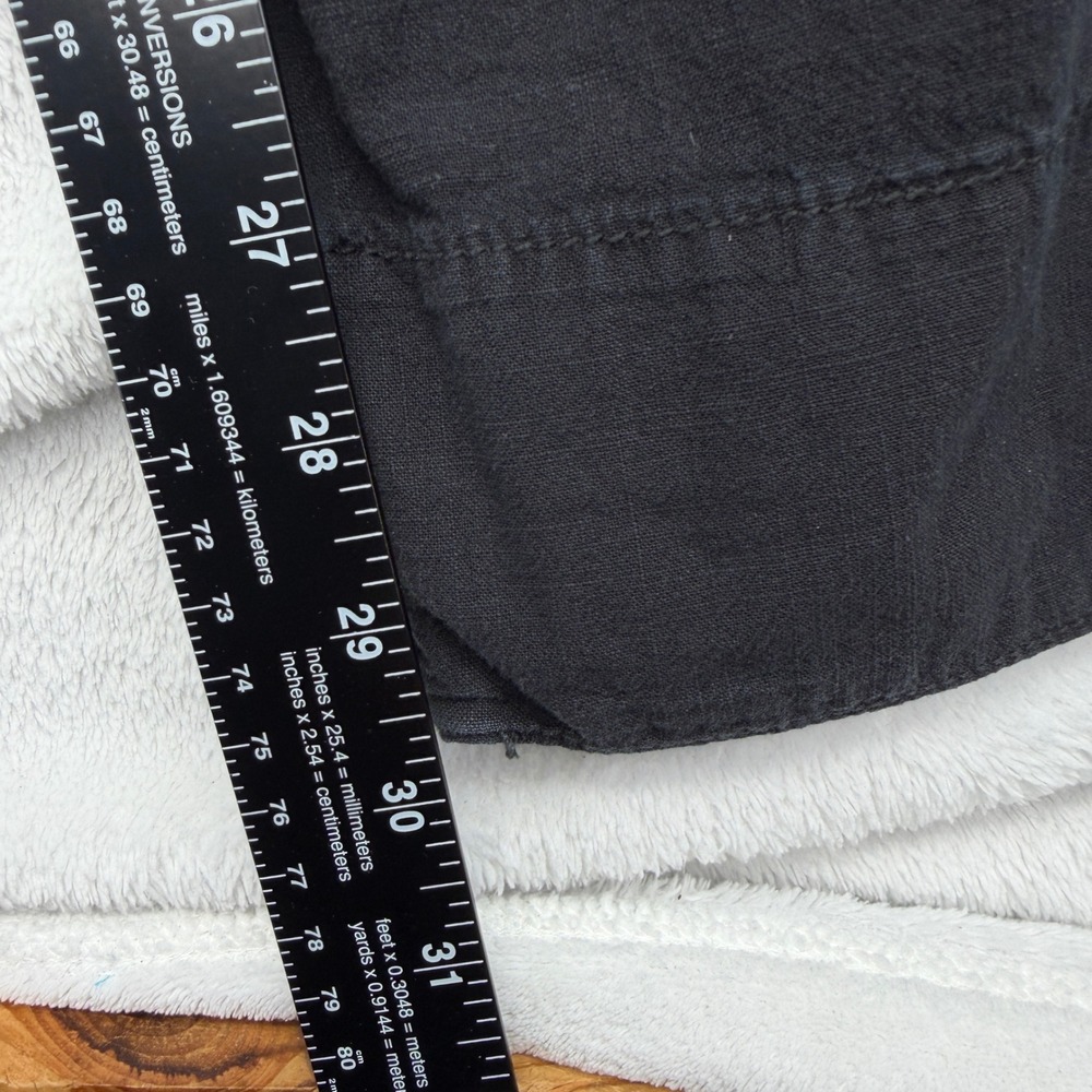 Anthropologie Pants Womens M Paperbag Waist Cotton Belted Straight Leg casual - Picture 9 of 11